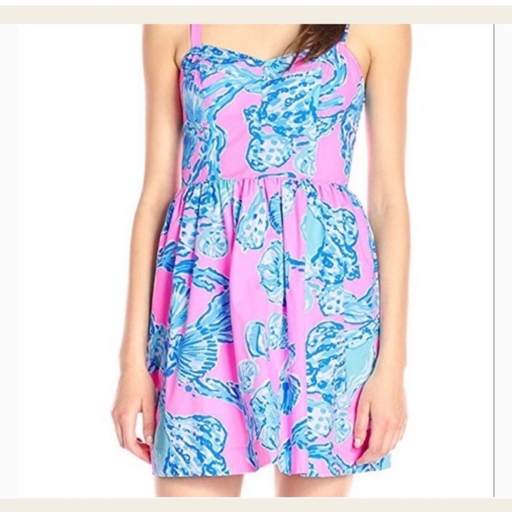 Lilly Pulitzer Pink and Blue Printed Mini Dress
